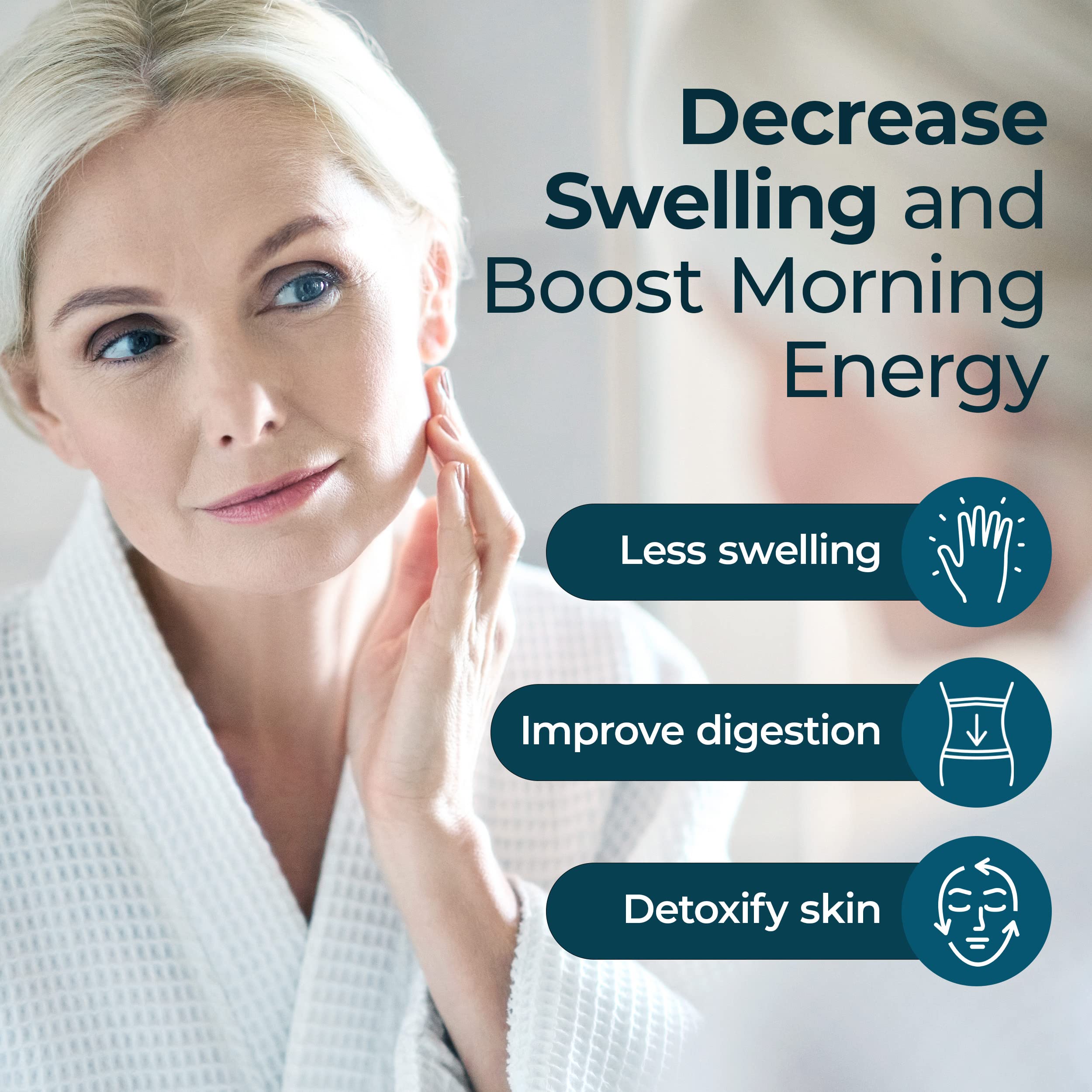 Cleavers, Rutin, and Kelp ingredients for lymph cleansing