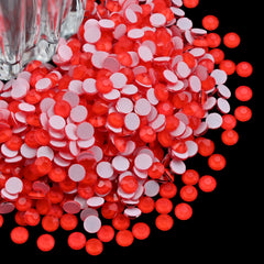 CLEKSPOYE flatback rhinestones neon red add sparkling flair to crafts and fashion.