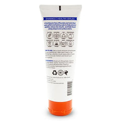 Back view of Cleure Cinnamon Toothpaste tube showing label
