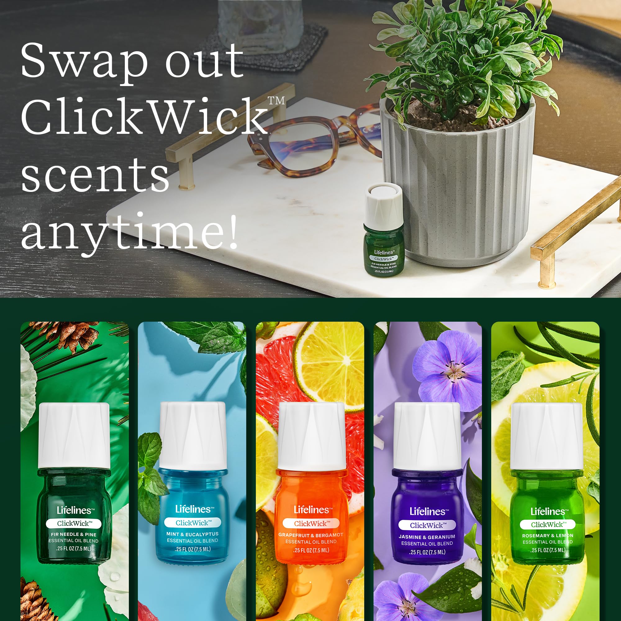 Citrus Grove blend bottle label from ClickWick Lifelines Discovery Set