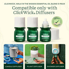 Close-up of ClickWick Walk in the Woods essential oil bottle cap