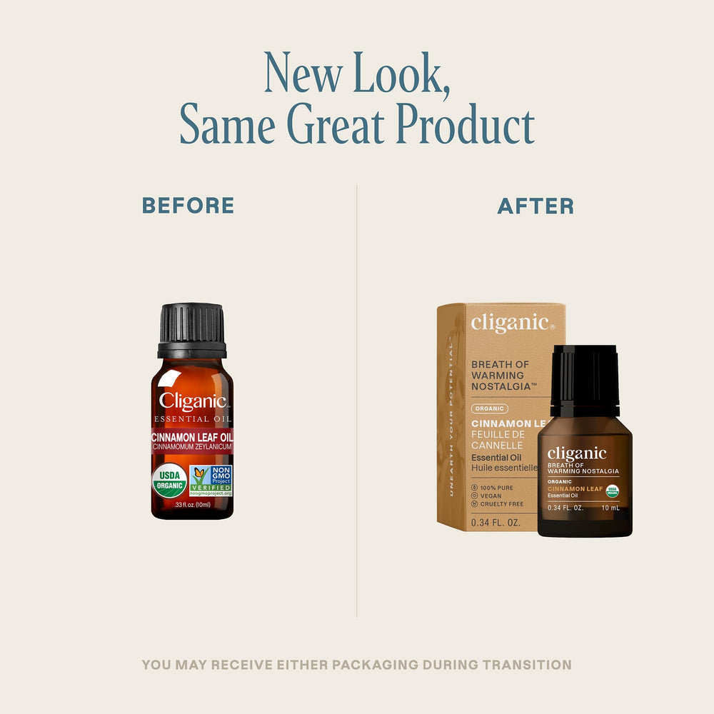 USDA Organic certification label on Cinnamon Leaf Oil