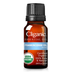 Aromatherapy diffuser with Cliganic Frankincense Essential Oil