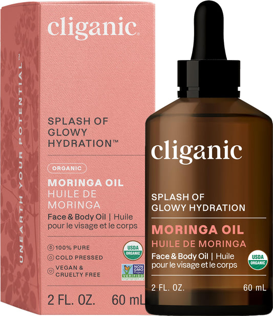 Cliganic Organic Moringa Oil 2oz bottle