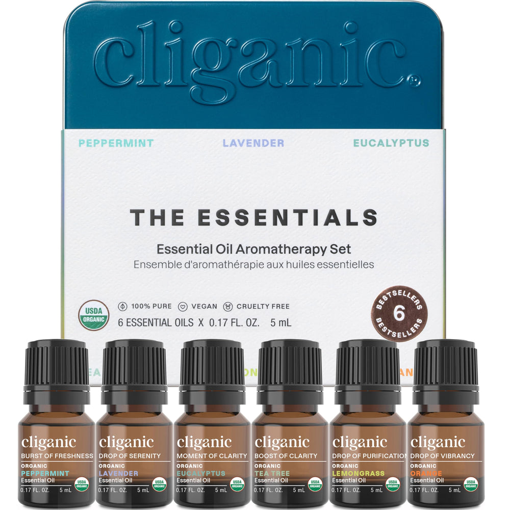 Cliganic Organic Aromatherapy Essential Oils Set Top 6 packaging image