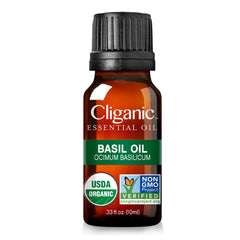 Aromatherapy diffuser with basil essential oil