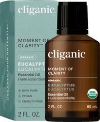 Cliganic Organic Eucalyptus Essential Oil bottle front view