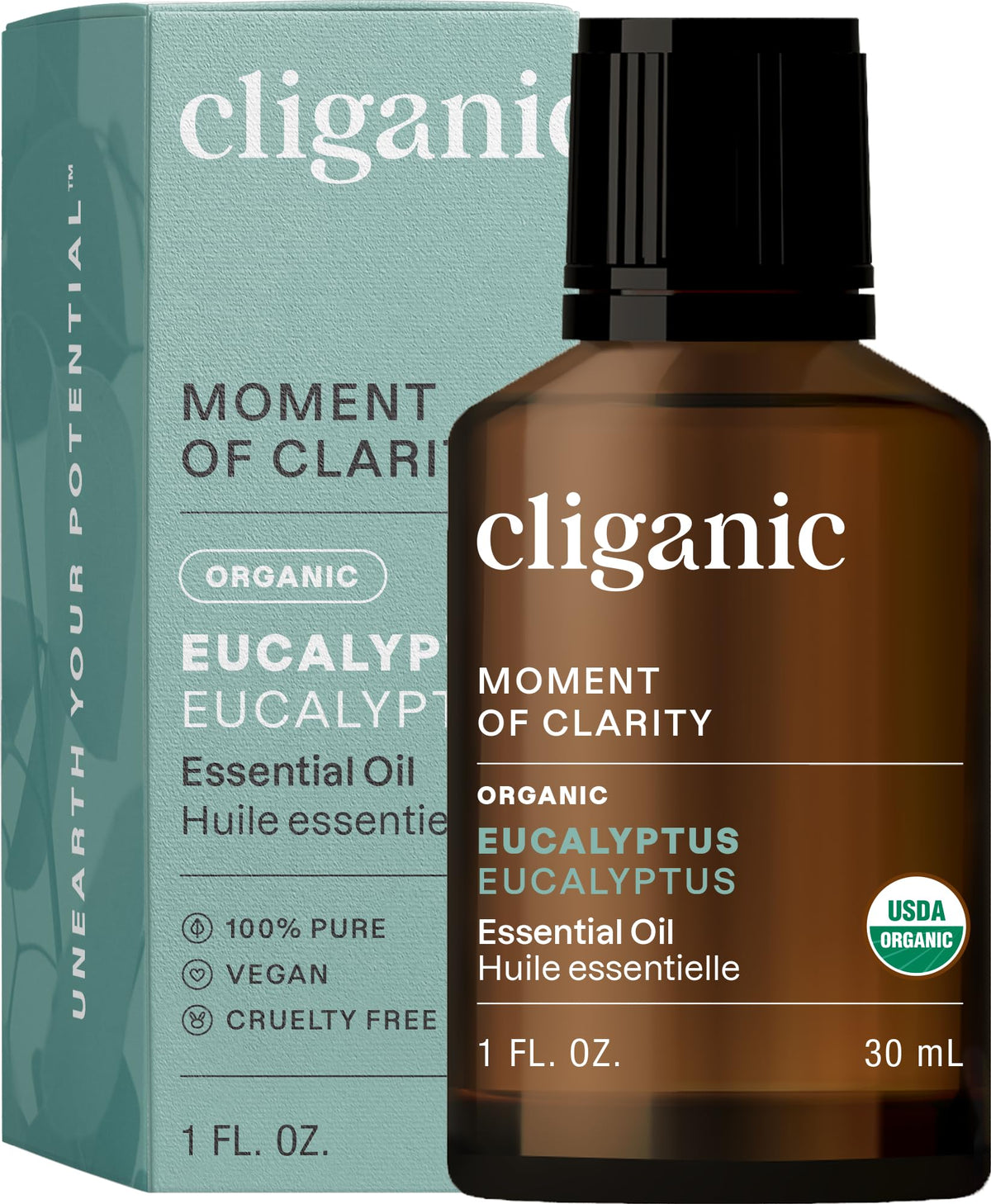 Cliganic Organic Eucalyptus Essential Oil – 100% pure bottle