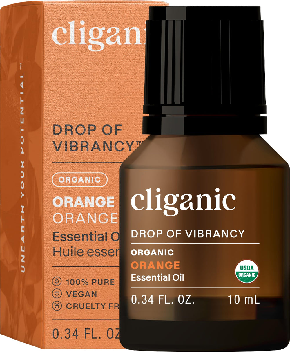 Cliganic Organic Sweet Orange Essential Oil 10ml bottle