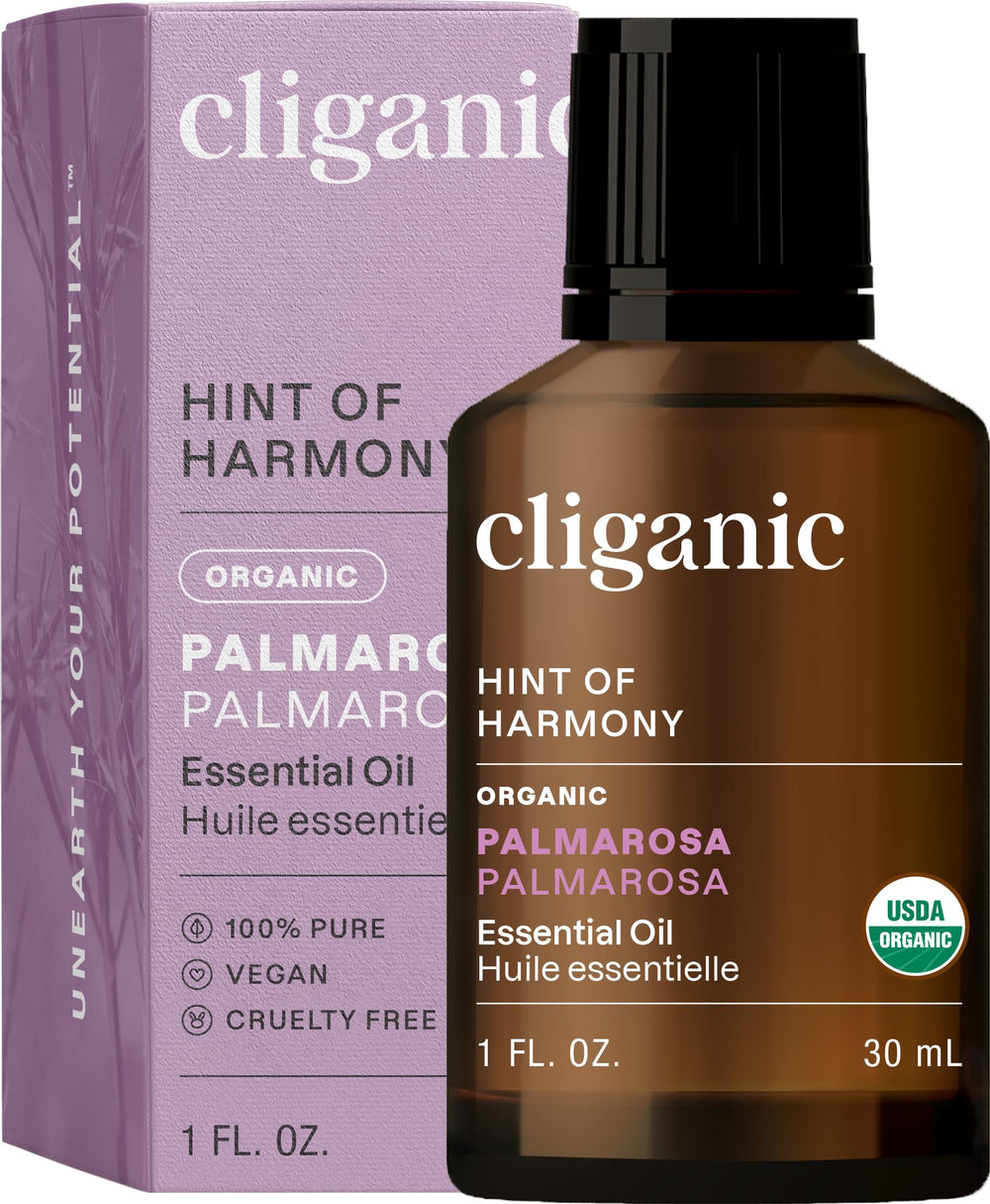 Cliganic Palmarosa essential oil 1 oz bottle