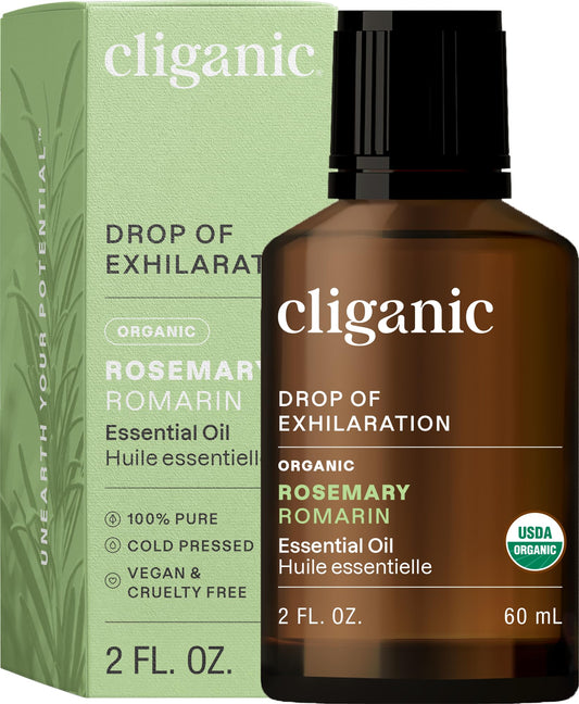 Cliganic Organic Rosemary Essential Oil bottle 2oz