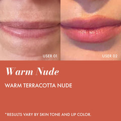 Clinexil Tinted Lip Balm tube in use with smooth glide application.