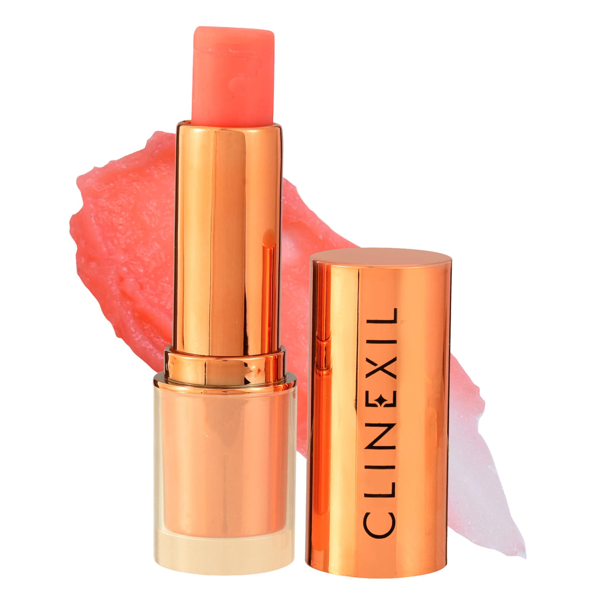 Clinexil LushLips Lip Balm warm nude shade for natural color and hydration.