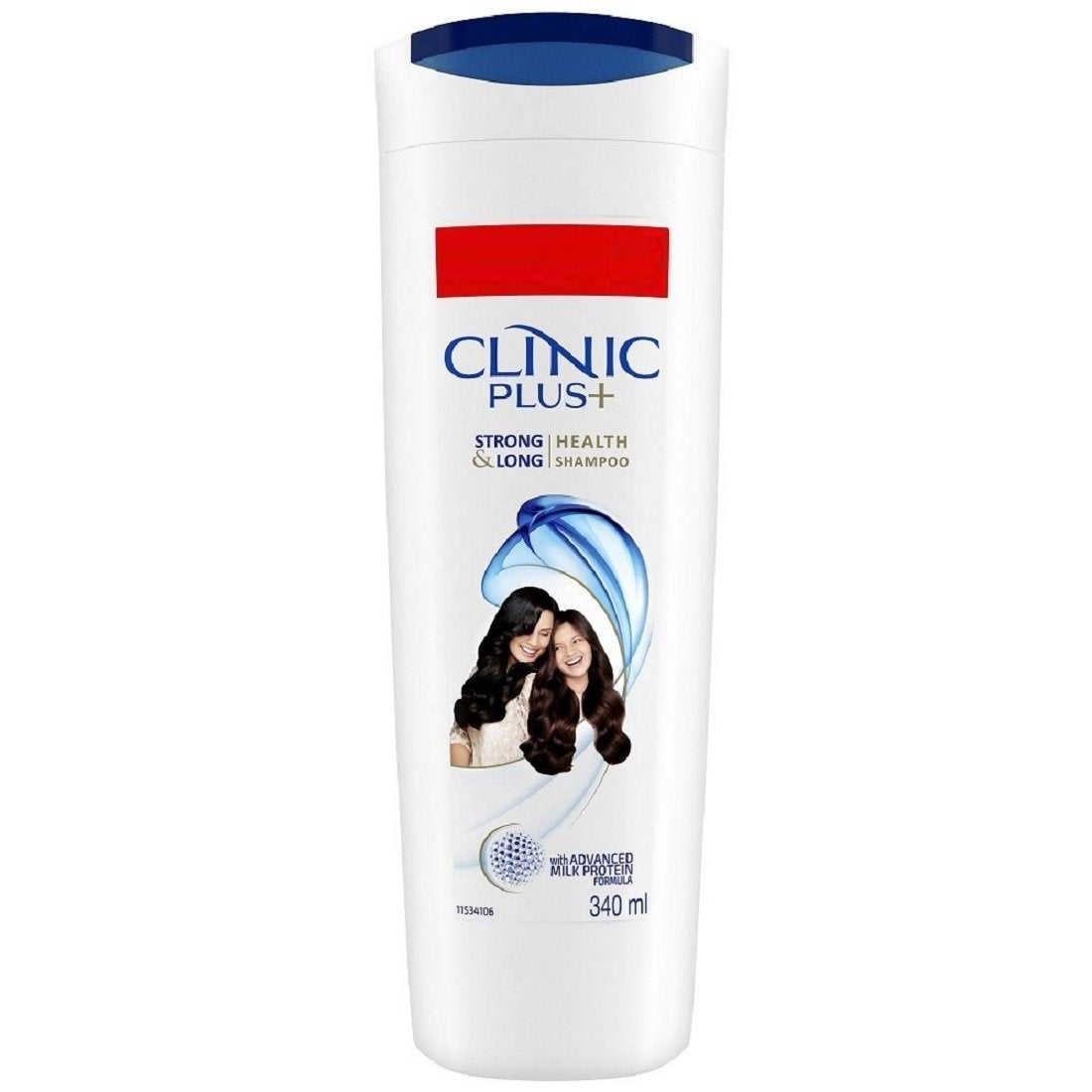 Clinic Plus Strong and Long shampoo bottle front view for daily cleansing across all hair types.