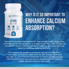 Clinical Effects Vitamin K2 + D3 Bioperine note for enhanced absorption
