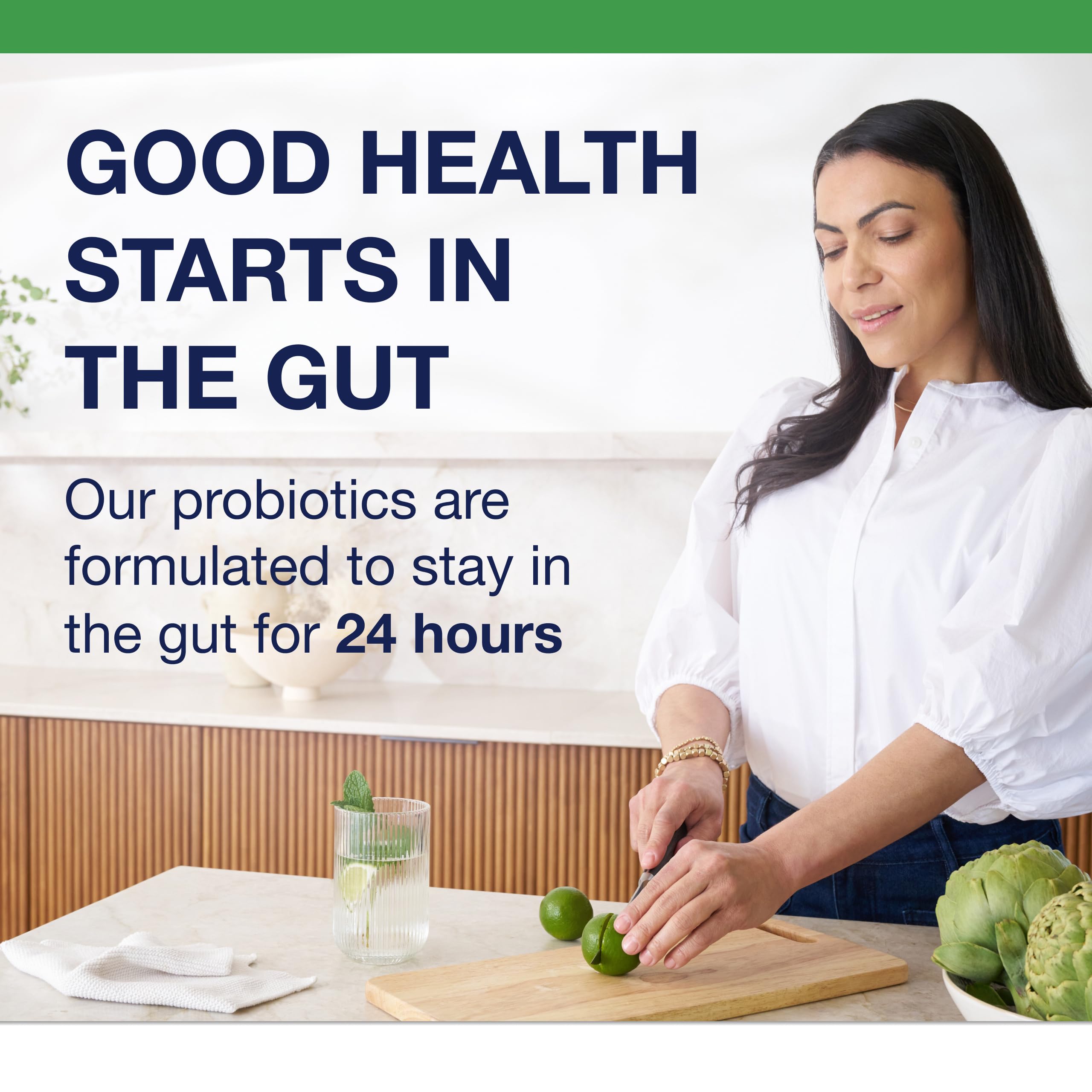 Graphic illustrating probiotic strains Lactobacillus and Bifidobacterium