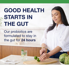 Graphic illustrating probiotic strains Lactobacillus and Bifidobacterium