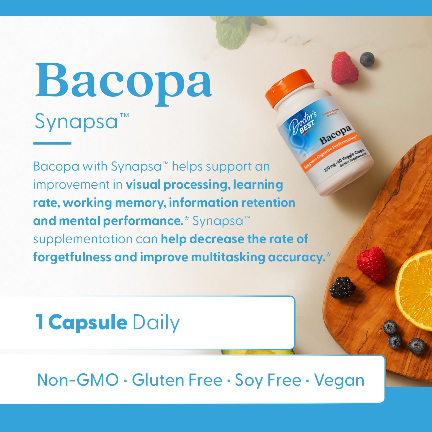 Clinical studies reference for Synapsa bacopa