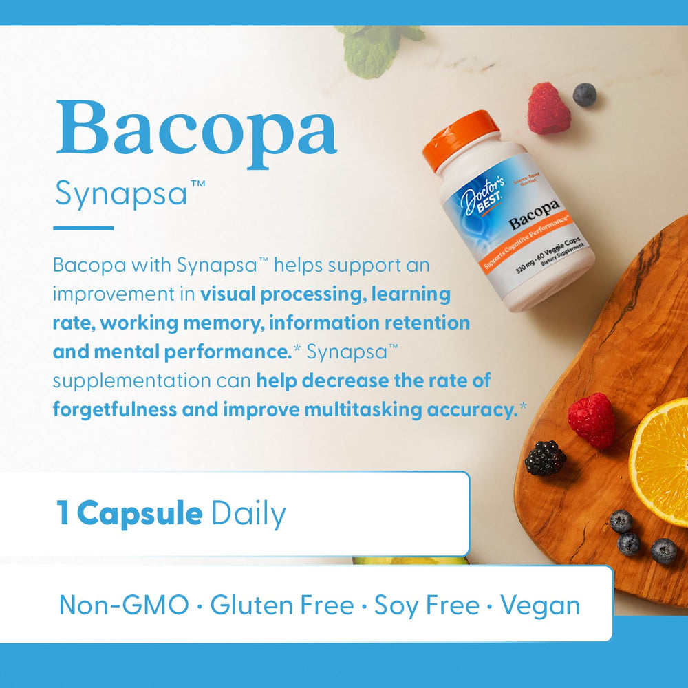 Clinical studies reference for Synapsa bacopa