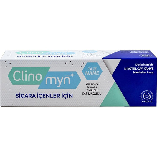 Clinomyn Toothpaste For Smokers Original 75ml - mint flavor and gentle cleansing in a tube