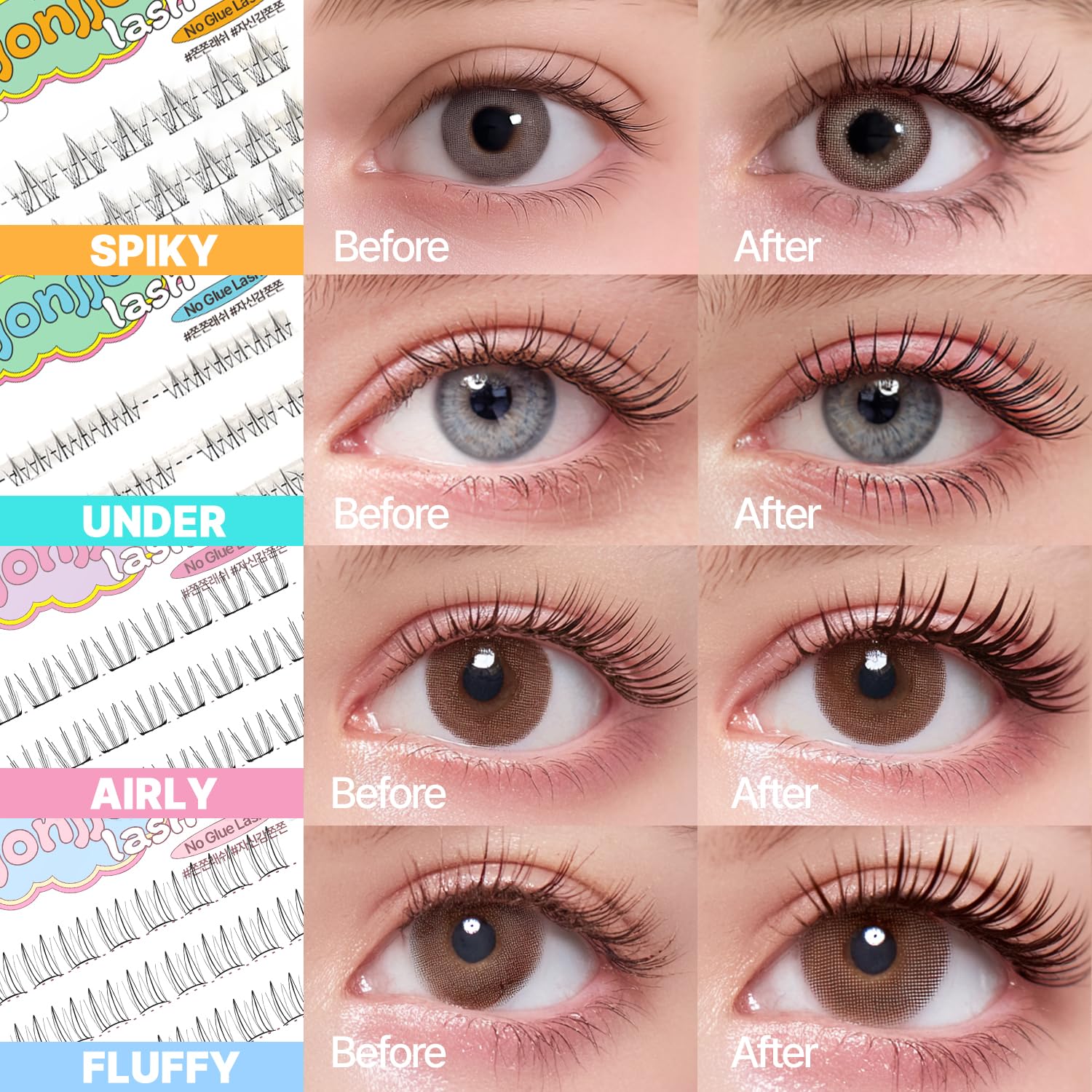 CLIONE PRIME natural-blend lashes blend seamlessly for fuller eyes and everyday wear.