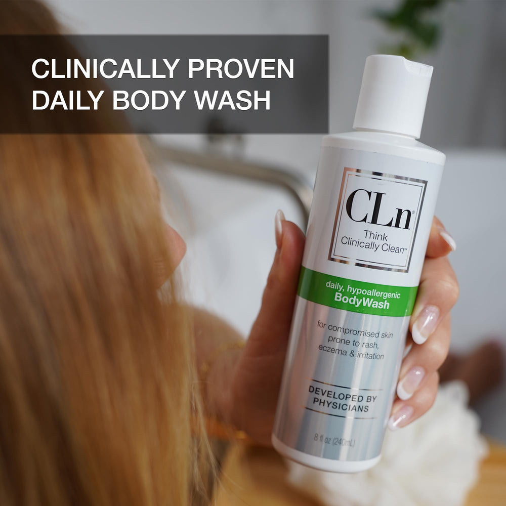 CLn BodyWash family-use scene with child and adult for universal suitability