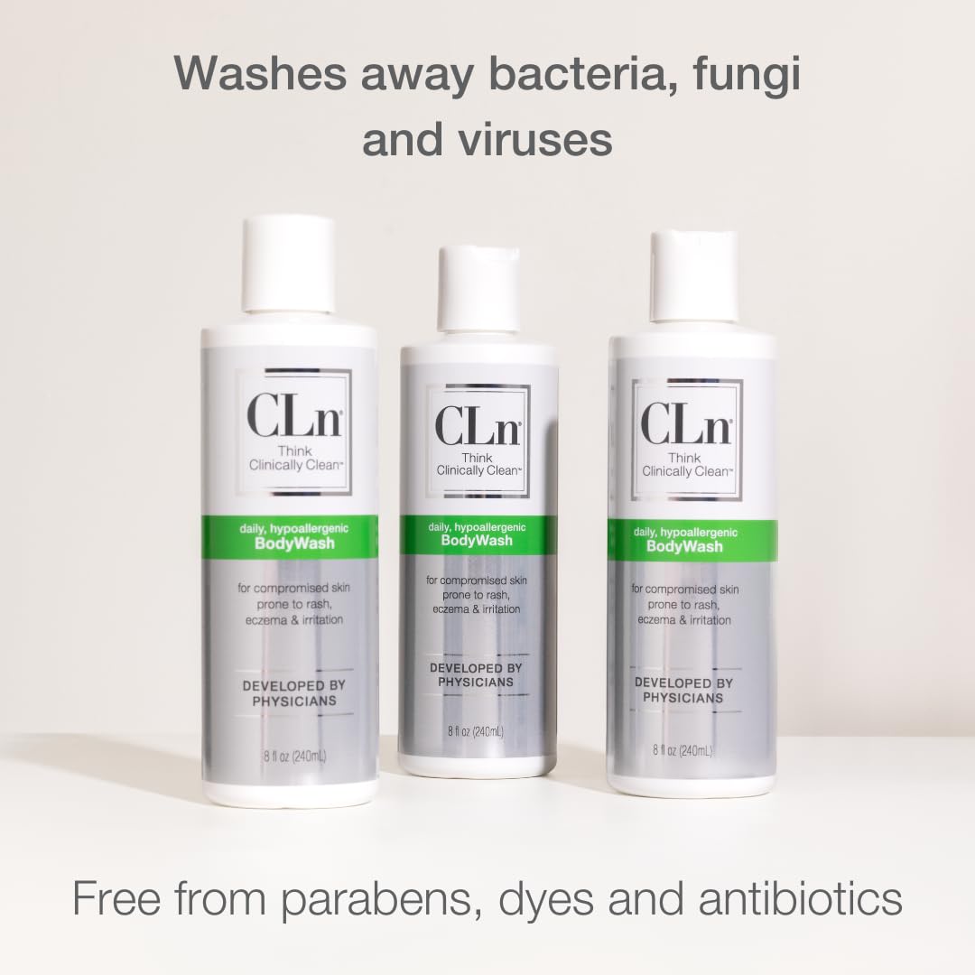 CLn BodyWash hypoallergenic badge signaling minimal irritants for sensitive skin