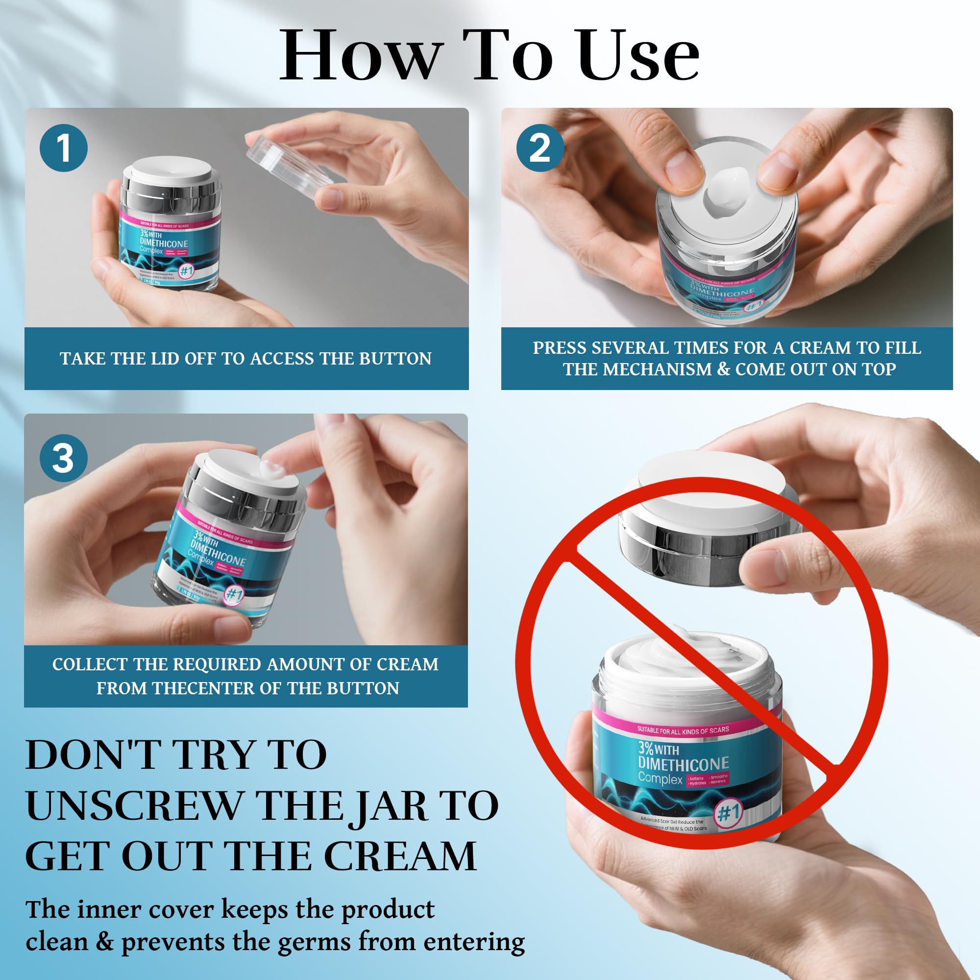 CLNABFR skincare routine integration with scar cream for daily hydration.