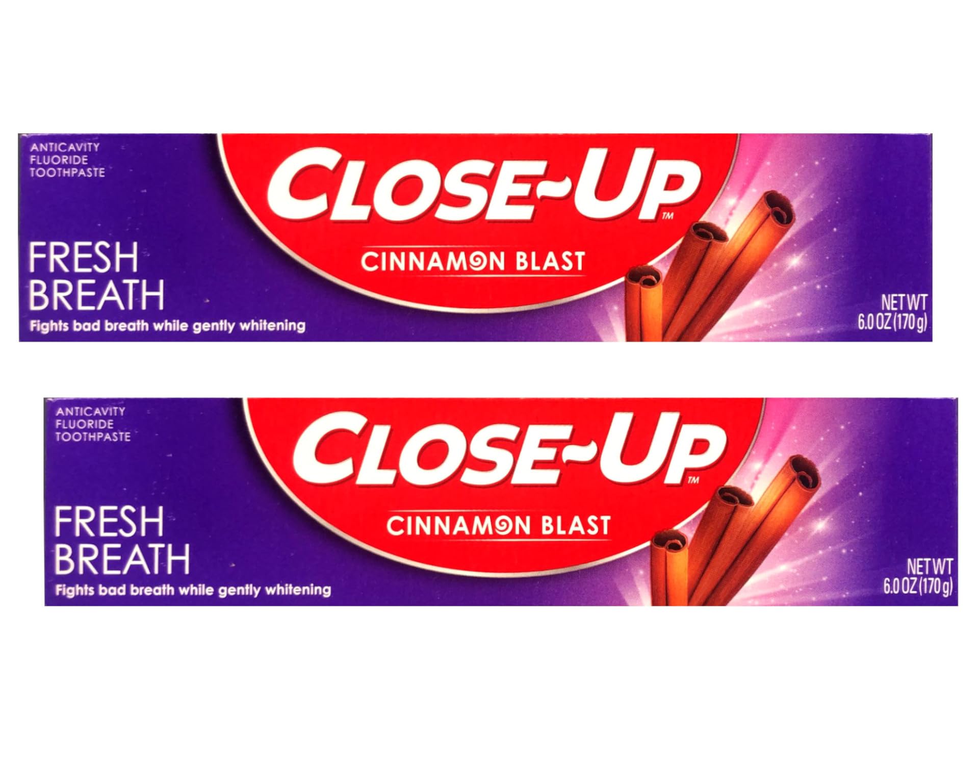 Packaging image of Close-Up Cinnamon Anticavity Fluoride Toothpaste 2-pack
