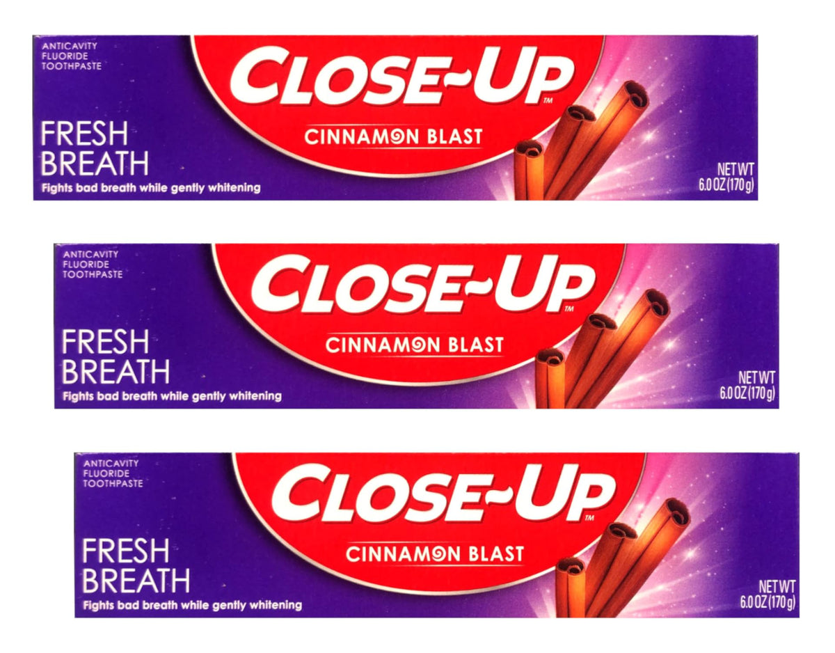 Close-Up Cinnamon Anticavity Toothpaste 6 oz - Pack of 3, front view