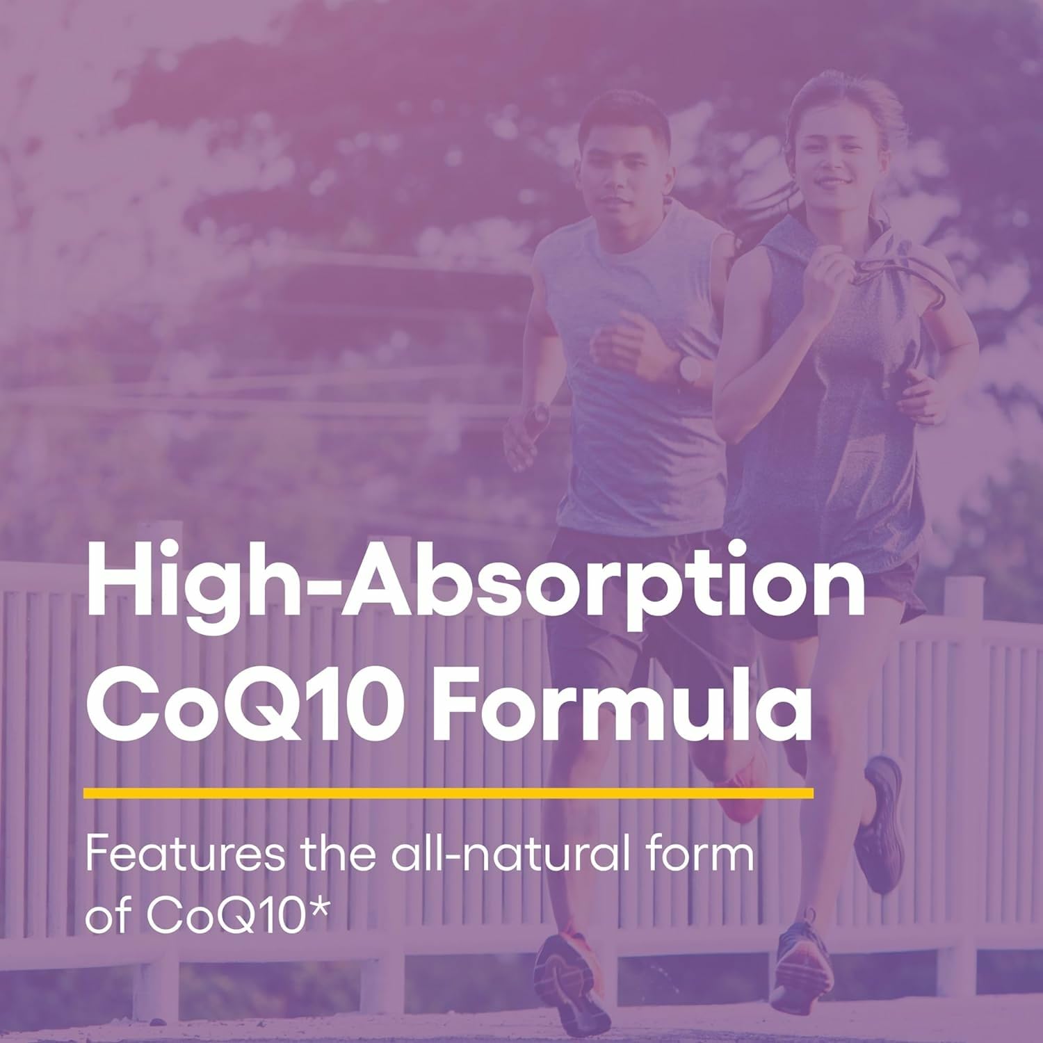 Close-up of a 200 mg CoQ10 softgel