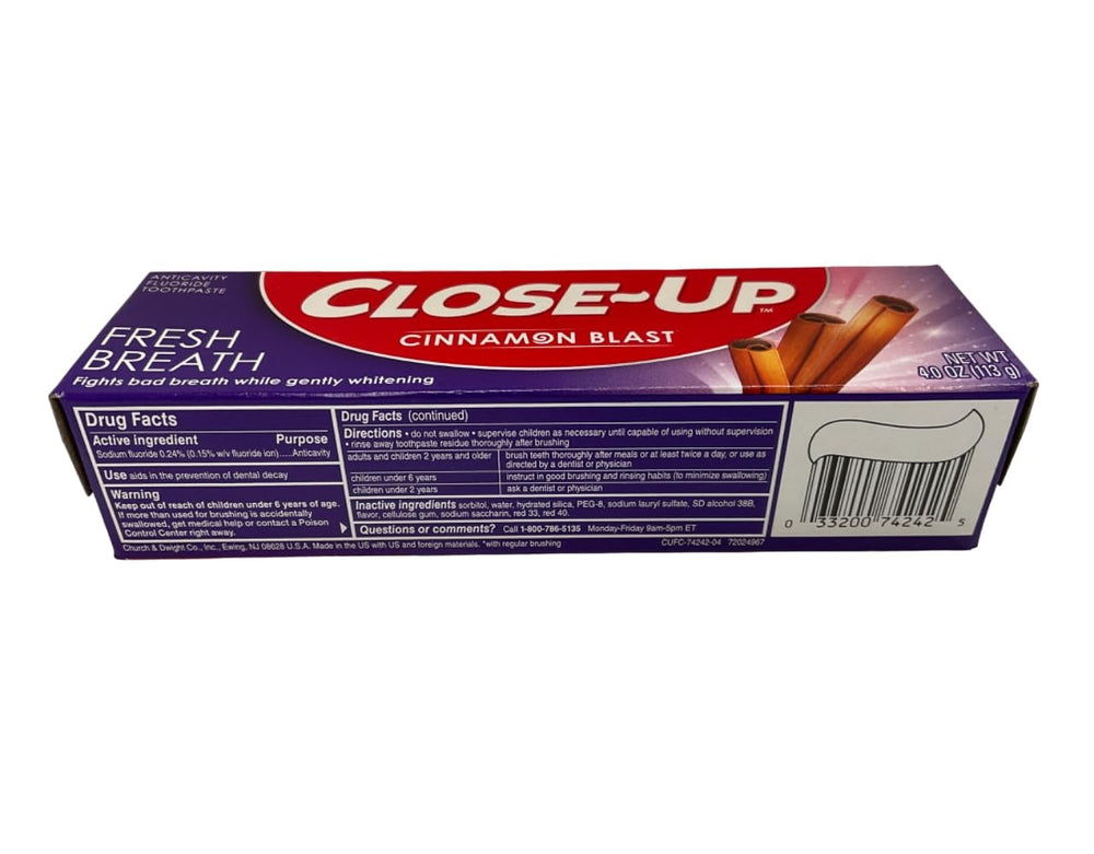Close-Up toothpaste red gel 4 oz packaging – pack of 12