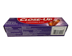 Close-Up toothpaste tubes with red gel formula in a 5-pack (packaging display)