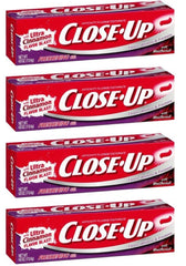 Close-Up red gel fluoride toothpaste, 4 oz tubes, pack of 4