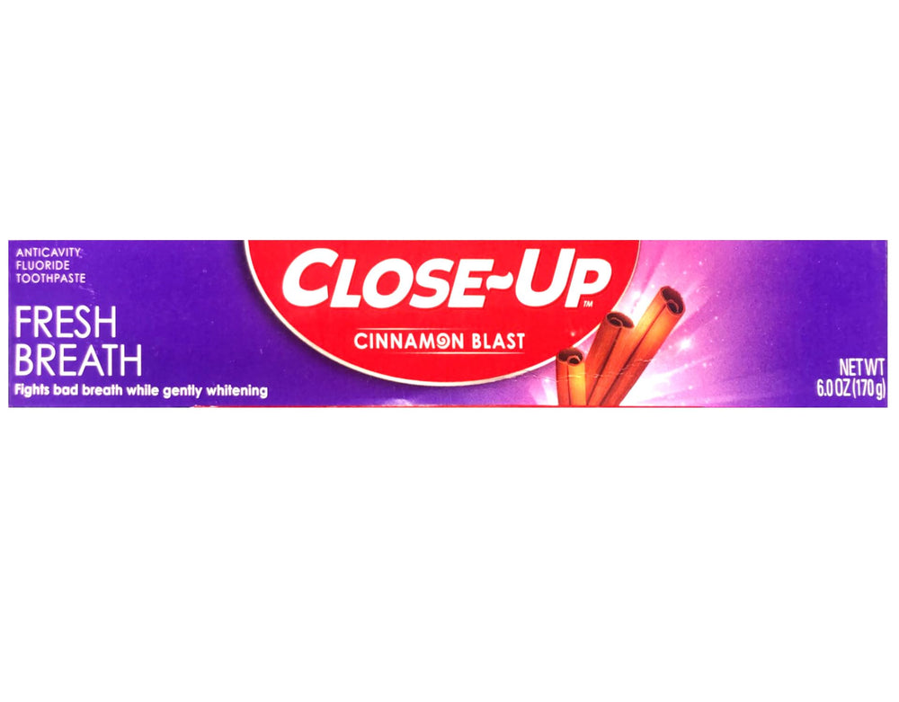 Close-Up packaging highlighting anticavity fluoride and fresh breath