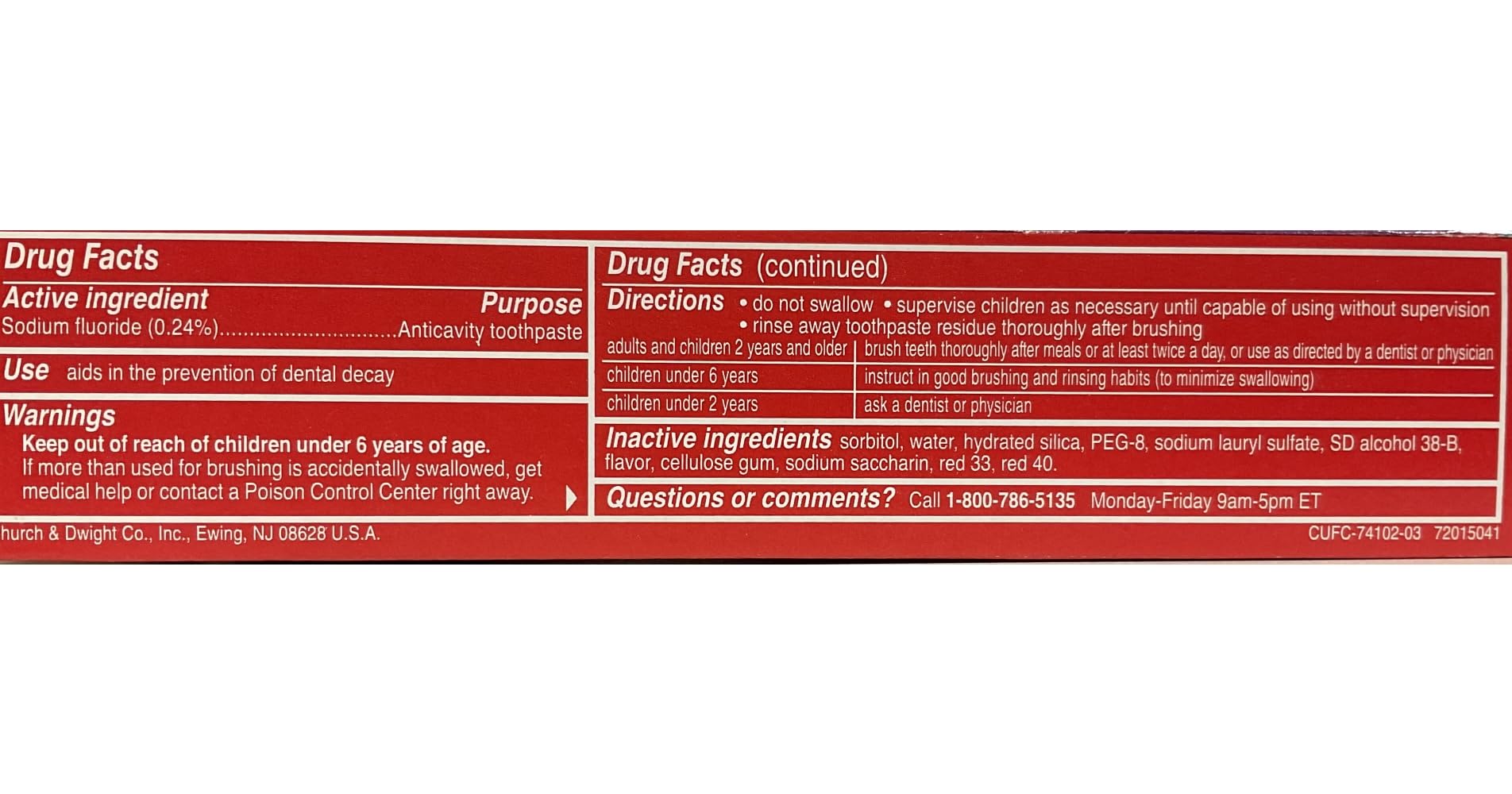 Pack of four 6 oz Close-Up toothpaste tubes – image 4