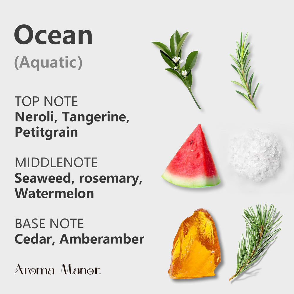 Close-up of Neroli, Watermelon and Amber essential oil blend