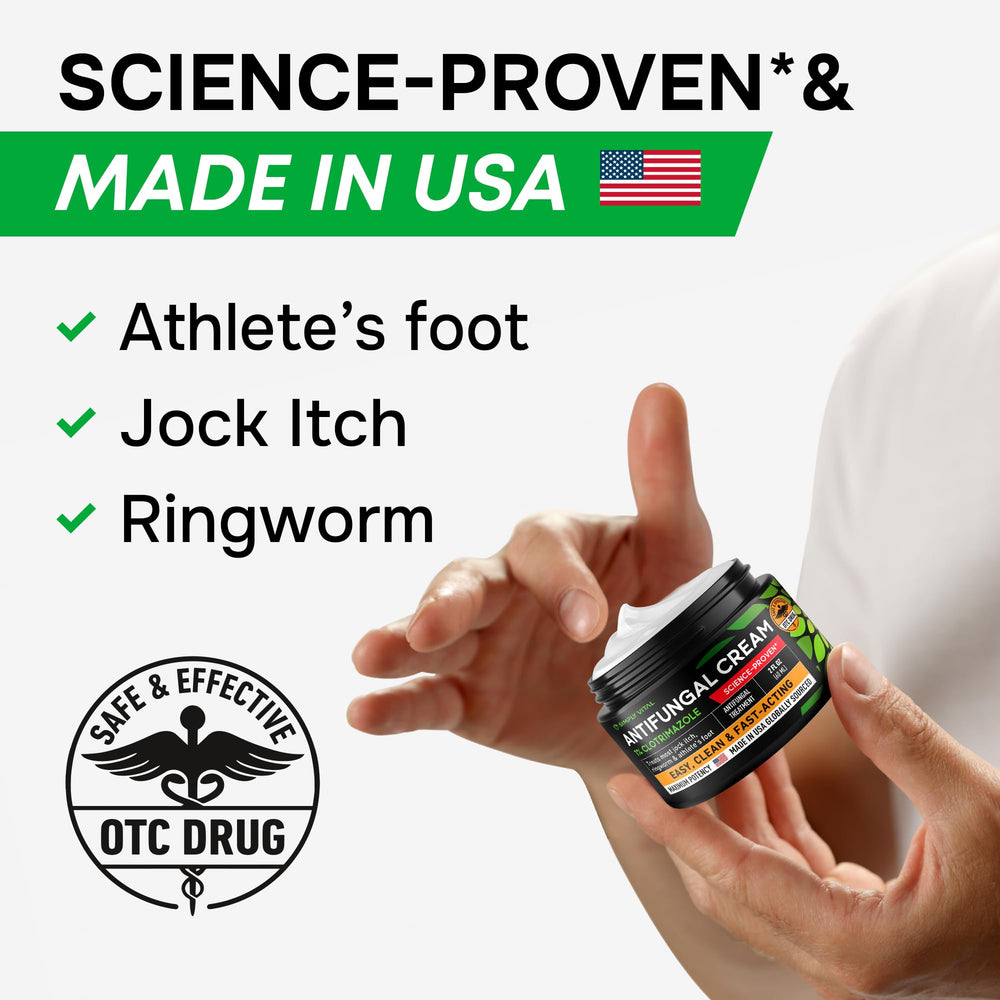Clotrimazole 1% OTC antifungal cream in USA packaging
