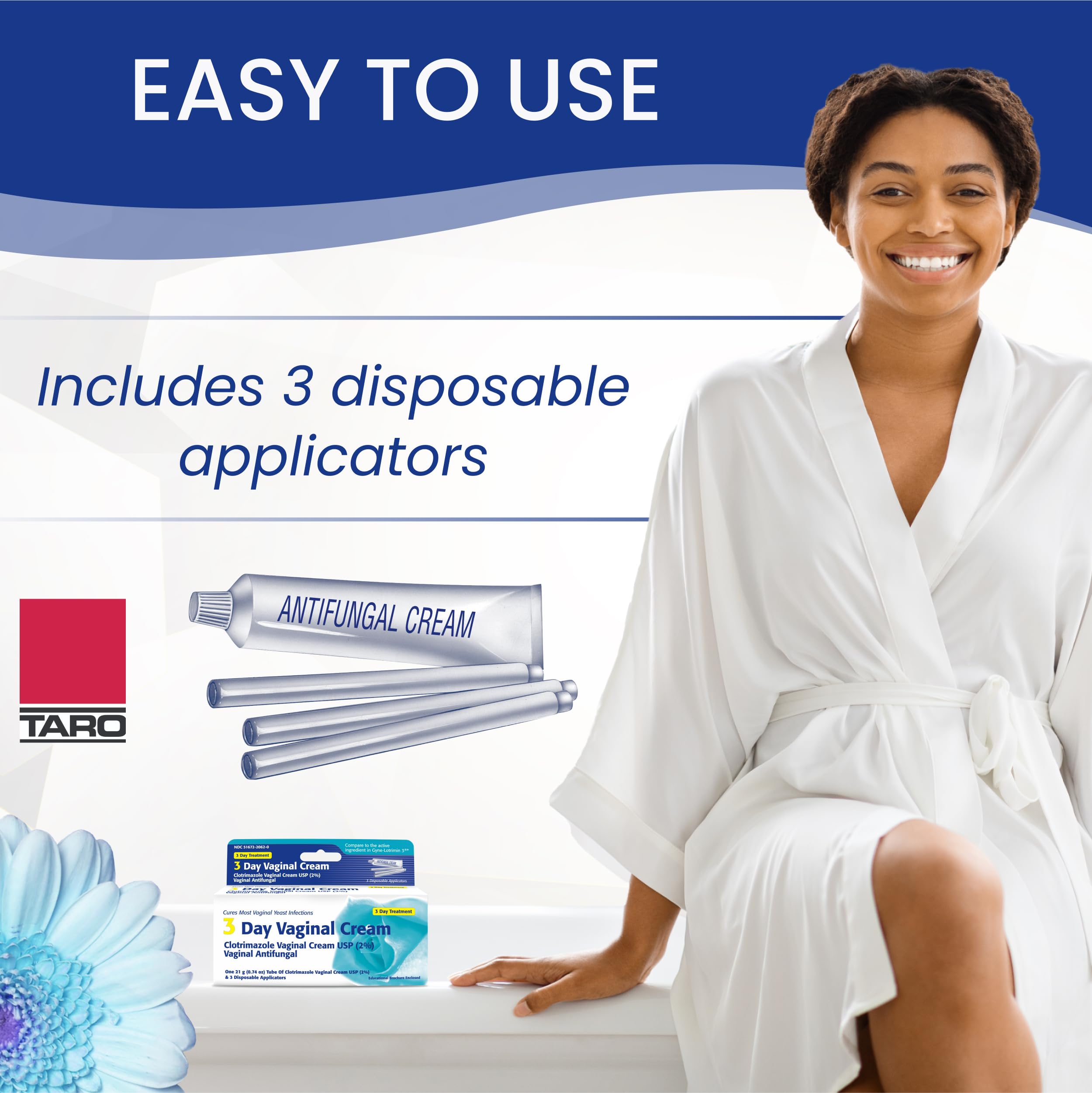 Clotrimazole 3-Day Vaginal Cream hygienic packaging promoting secure storage