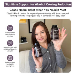 Front view of Cloud9 Rise & Unwind PM bottle