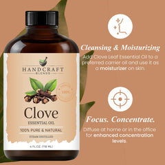 Clove essential oil in diffuser for aromatherapy