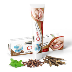 Front view of Clove Toothpaste 3.5 oz tube