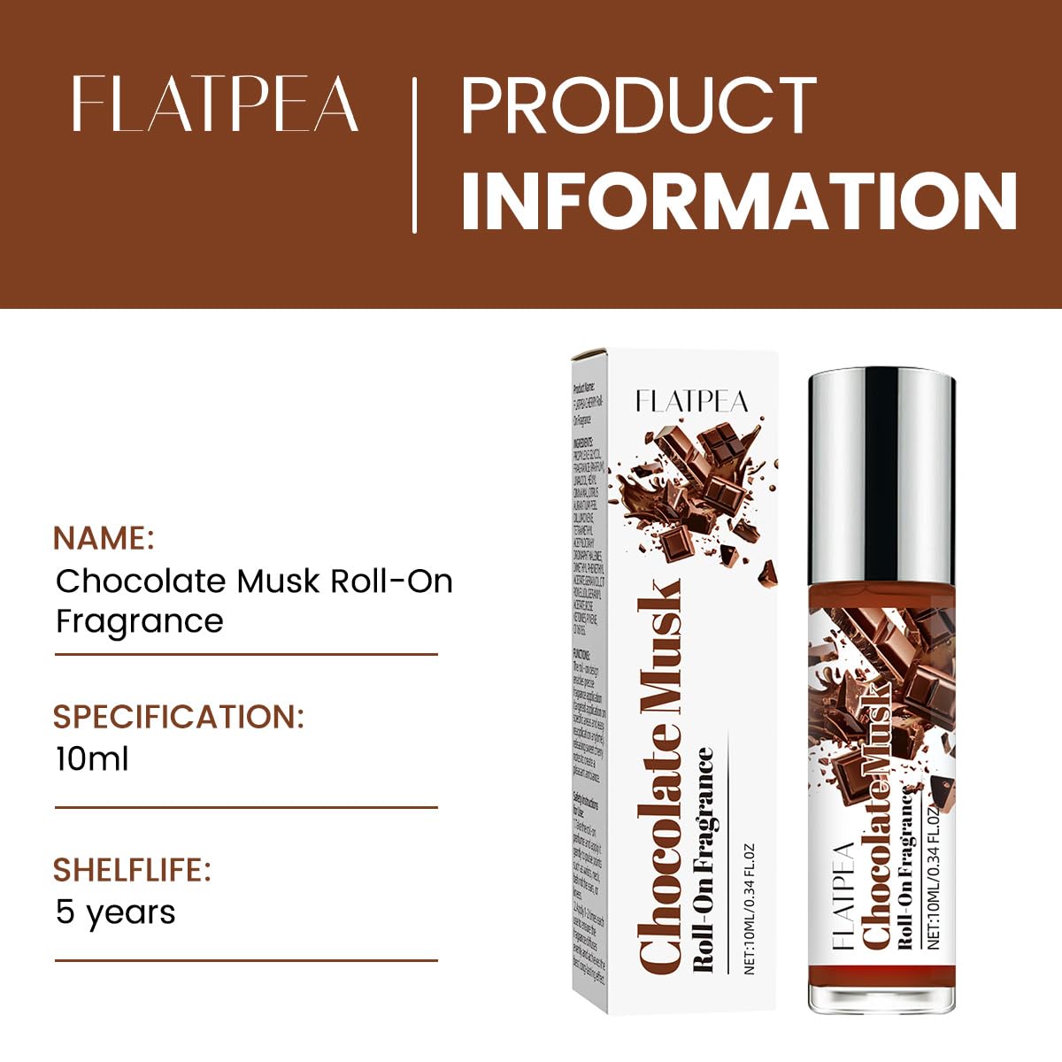 CLQFDT Chocolate Musk Roll-On sleek design stays within reach