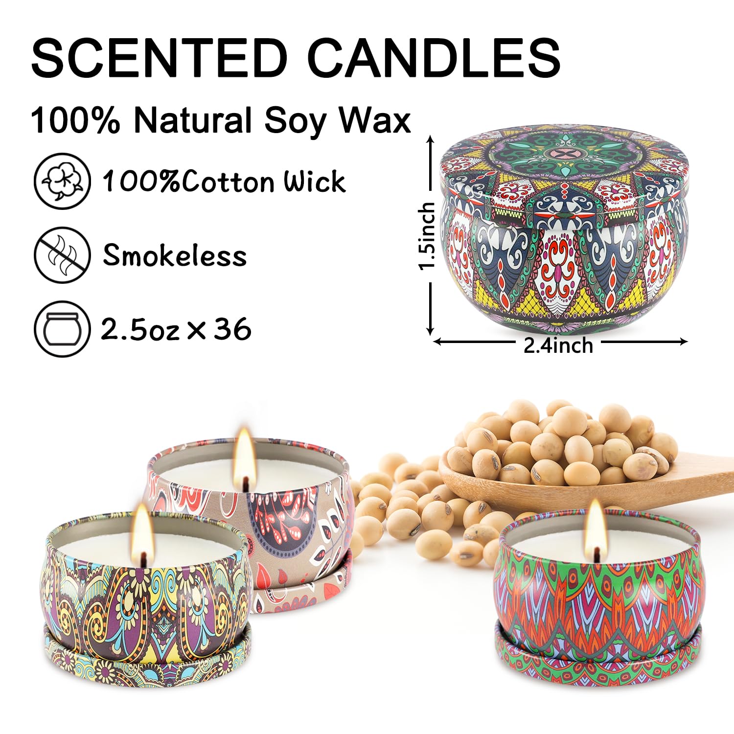 Bedroom ambiance with CLTNIKET soy wax candles in travel tins