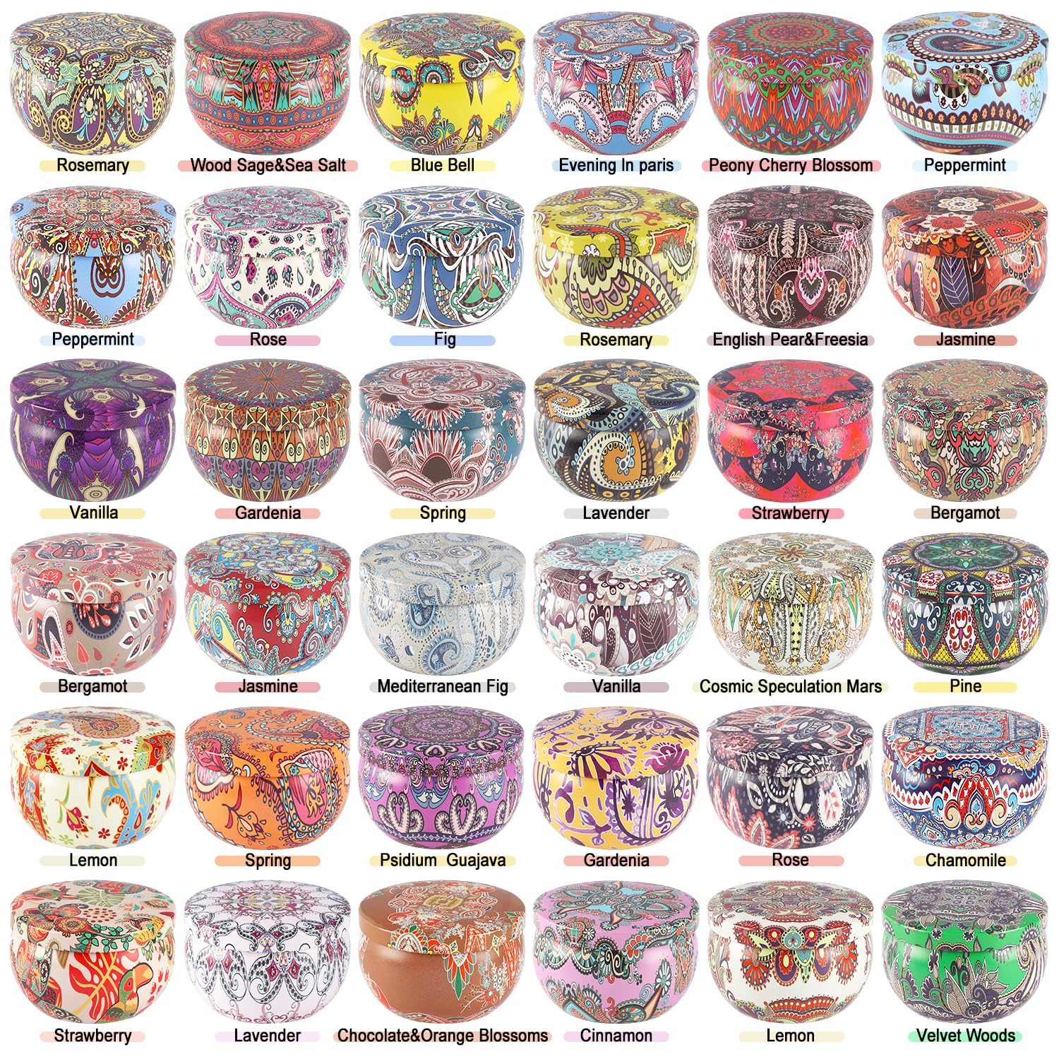 36-pack CLTNIKET scented candles in travel tin, image 2