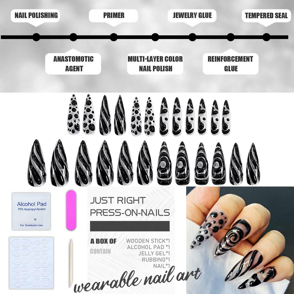 clvpai y2k 3d transparent design nails add a bold modern flair