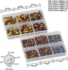 CMBYN hotfix rhinestones with upgrade grids for easy sorting in Lt Topaz.