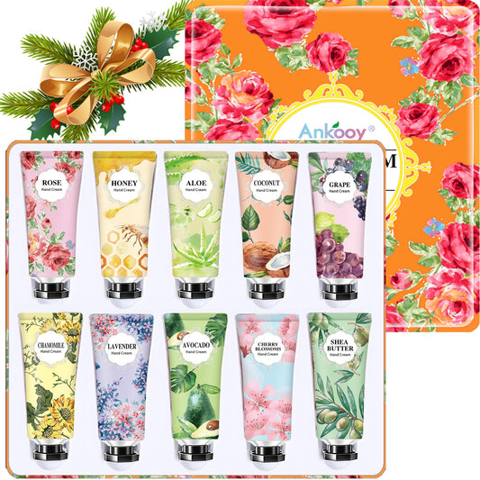 CMWGKBC hand cream 10-pack fragrance varieties for daily mood-boosting hydration.
