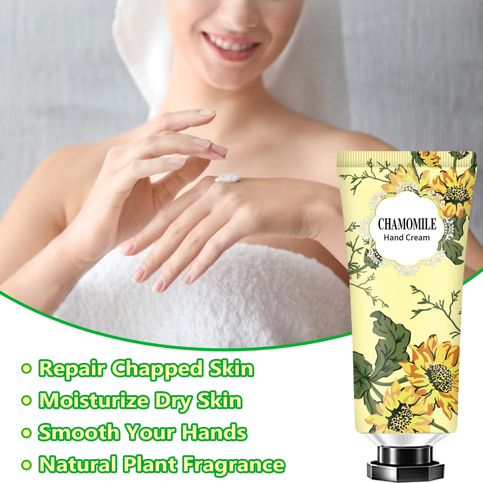 CMWGKBC fragrance selection includes lavender, chamomile, and rose scents.