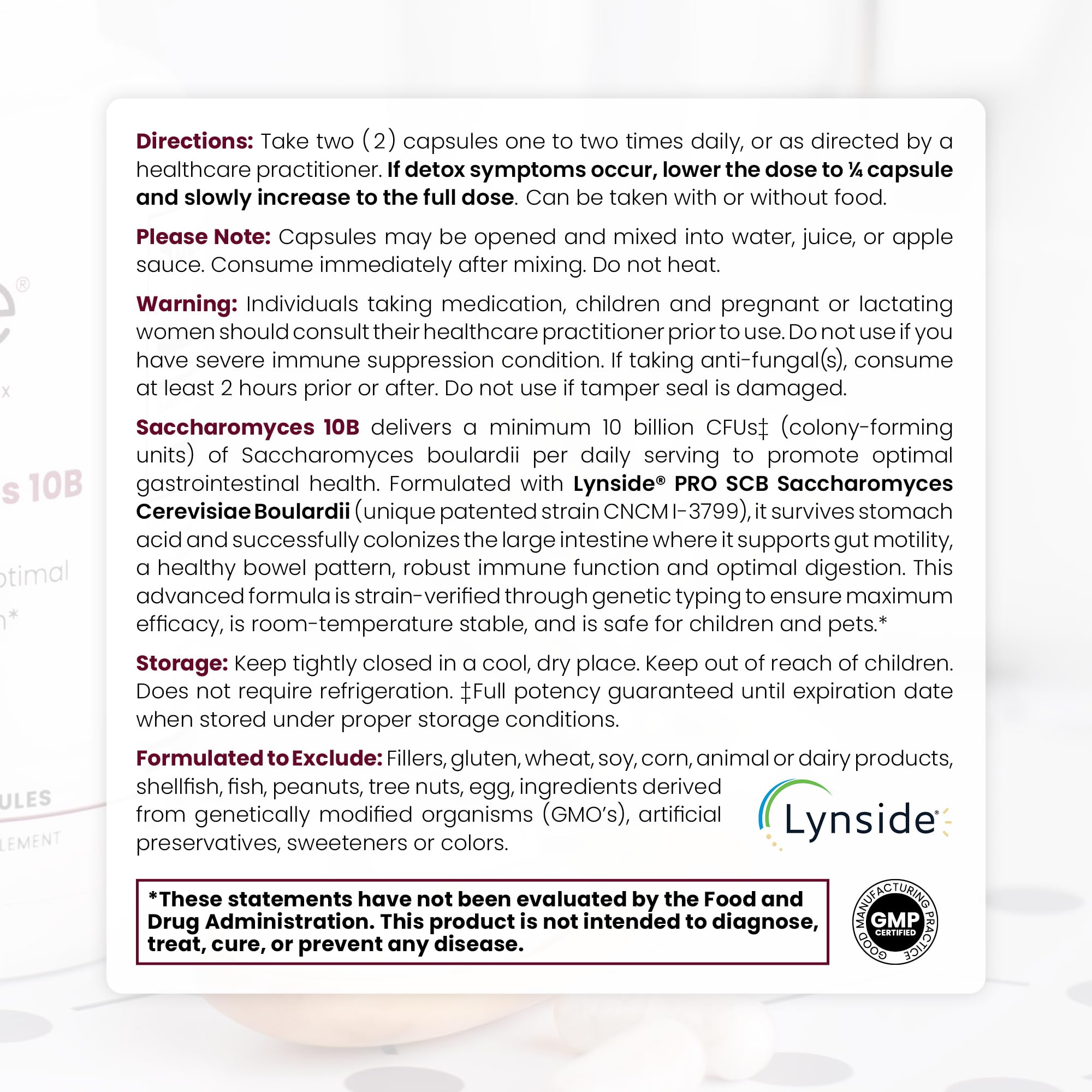 Patented Saccharomyces boulardii CNCM I-3799 capsule
